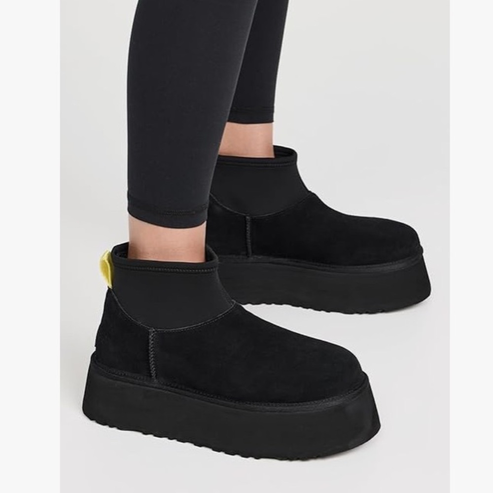 UGG Classic Mini Dipper Platform Black Women Boots